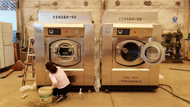 广东揭阳市25kg工业洗衣机价格，酒店洗涤专用工业洗衣机服务案例