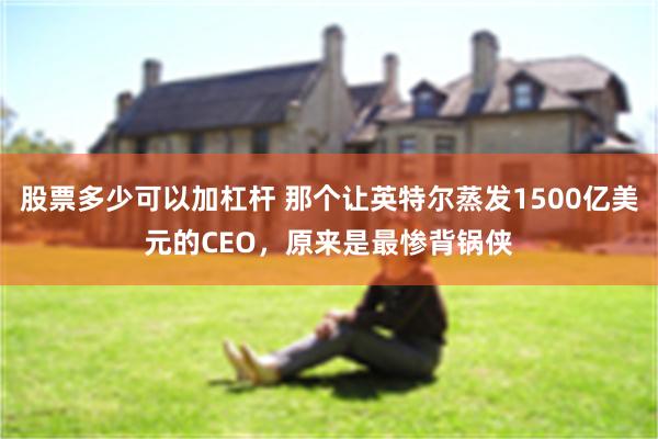 股票多少可以加杠杆 那个让英特尔蒸发1500亿美元的CEO，原来是最惨背锅侠
