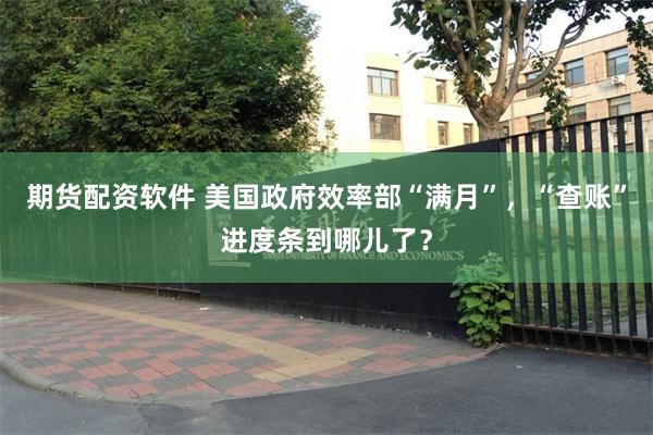 期货配资软件 美国政府效率部“满月”，“查账”进度条到哪儿了？