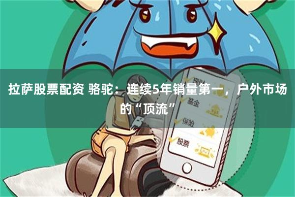 拉萨股票配资 骆驼：连续5年销量第一，户外市场的“顶流”