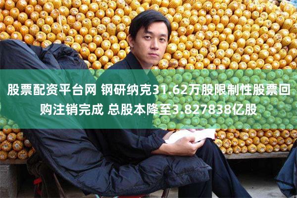 股票配资平台网 钢研纳克31.62万股限制性股票回购注销完成 总股本降至3.827838亿股