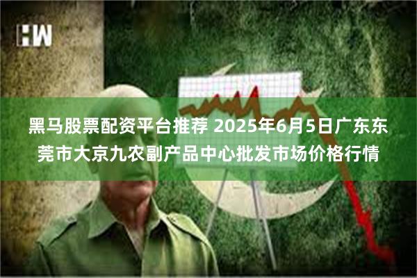 黑马股票配资平台推荐 2025年6月5日广东东莞市大京九农副产品中心批发市场价格行情